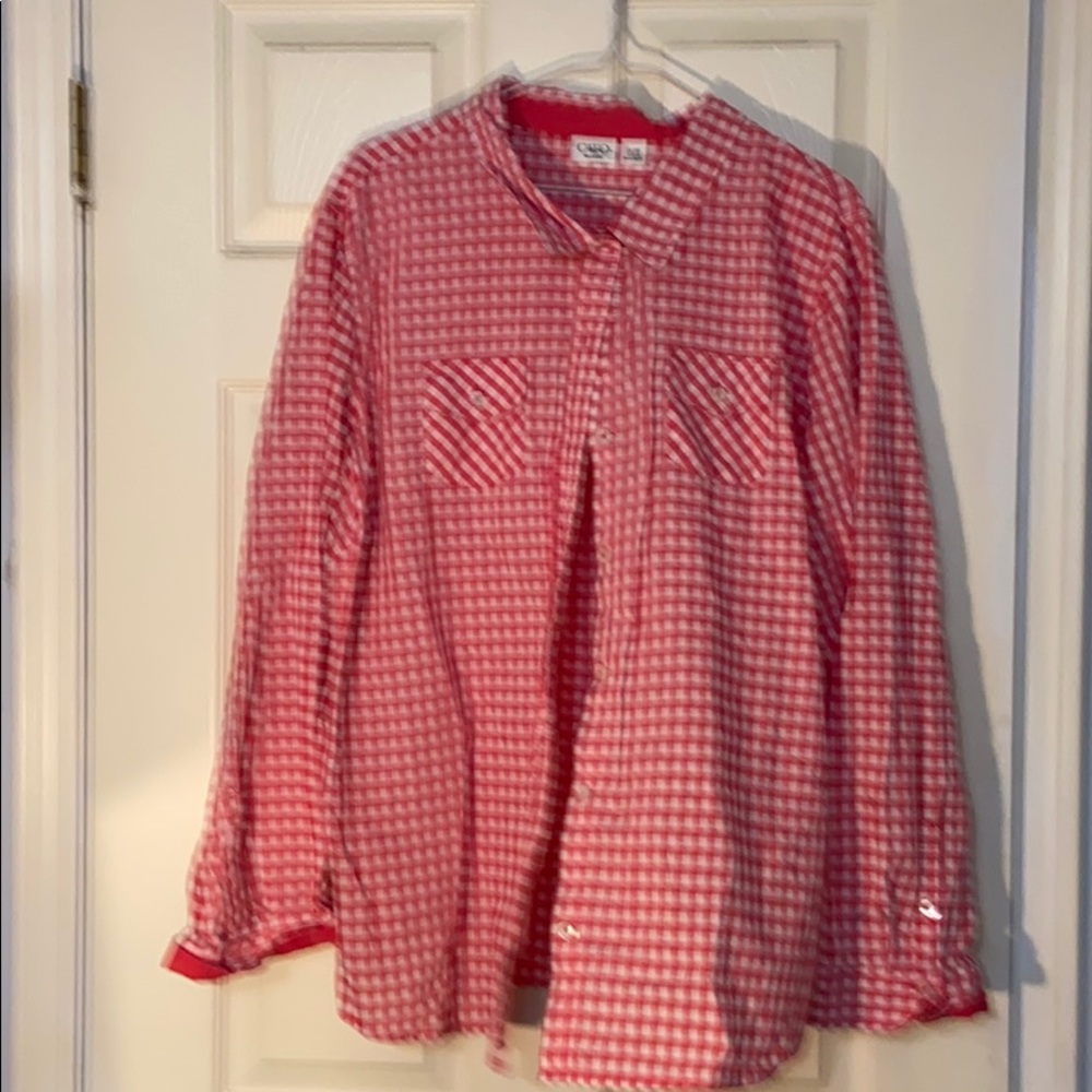 Cato Woman Pink Gingham Shirt